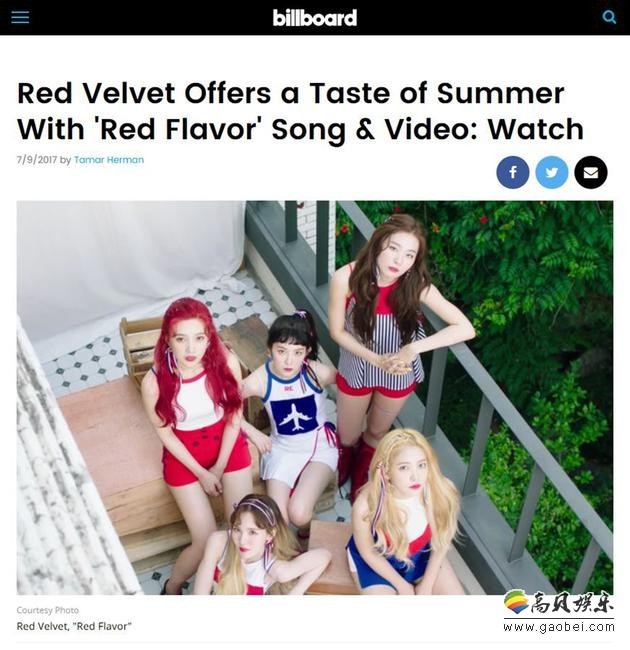 迷你专辑《The Red Summer》在 Hanteo榜日间占据首位