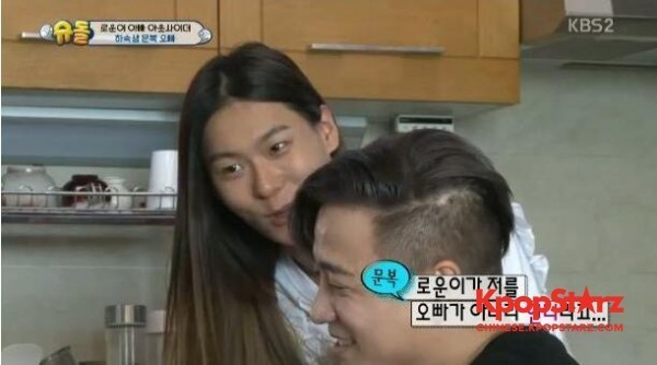 综艺节目《超人回来了》中 张文福出演了节目展现自己的美貌