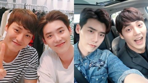 李钟硕instagram分享与李泰焕合照 并留言「帅气的我们泰焕」