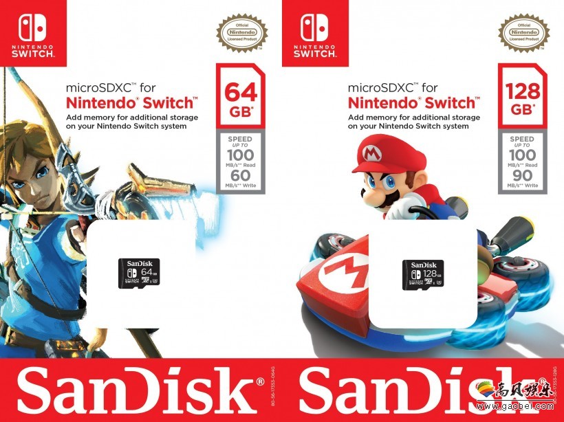 SanDisk为任天堂Switch，推出特别版microSDXC卡