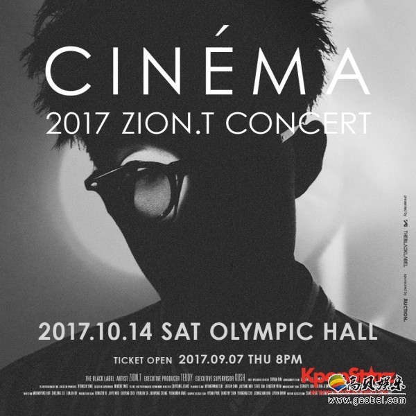 歌手ZION.T将于10月14日举行单独演唱会  并公开了演唱会海报