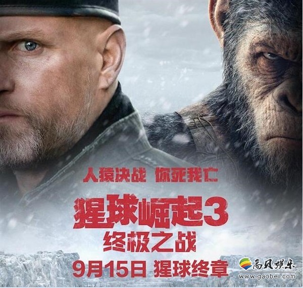 《猩球崛起3》内地票房给力：首日1.21亿元，口碑略逊于海外