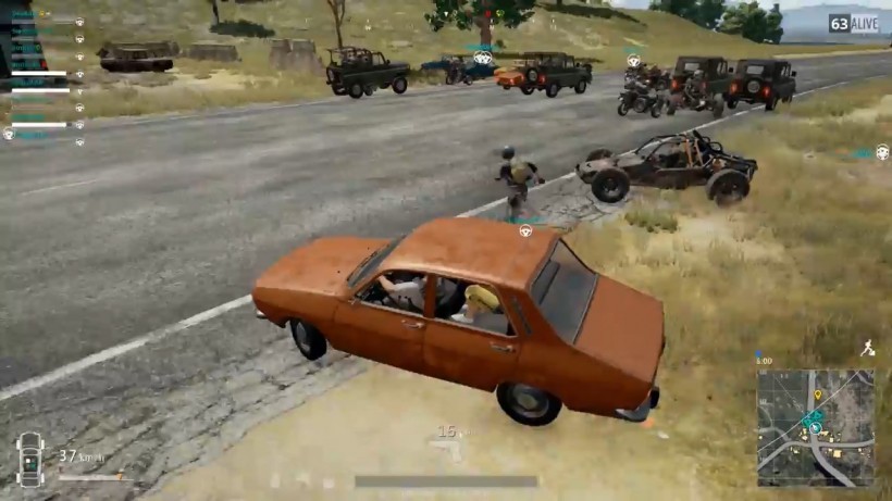 《绝地求生》老司机“死亡竞速比赛”:一边飙车,一边枪战 《绝地求生》老司机“死亡竞速比赛”:一边飙车,一边枪战