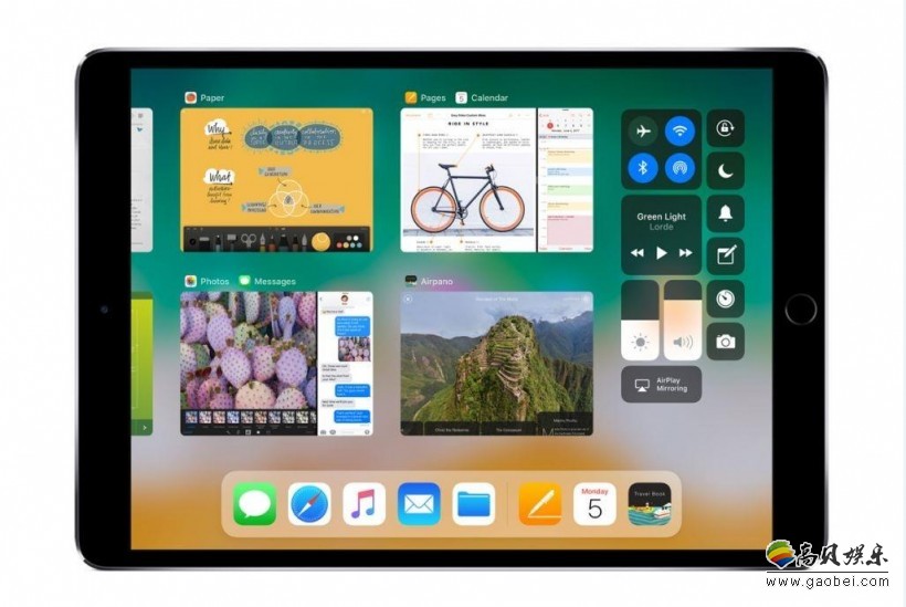苹果iOS 11系统：最多可以在屏幕上，实现4个App同屏效果