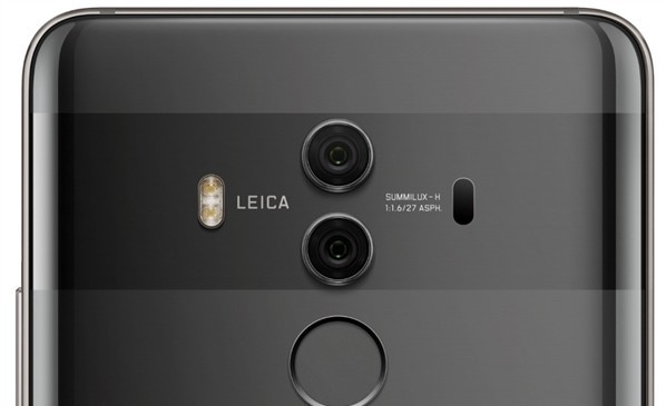 爆料大神evleaks，曝光华为Mate 10 Pro双摄图：F1.6大光圈