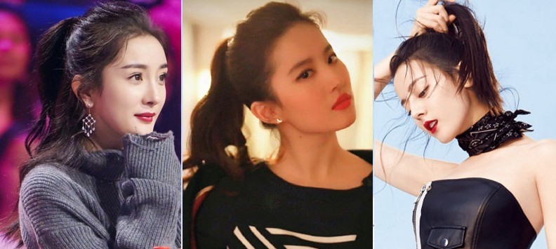 简单发型：哪位女星马尾辫，更加亮眼！