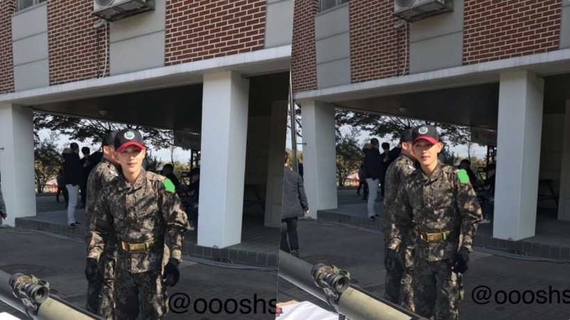 服役中的任时完帅气面貌一点没变  身穿军装戴著军帽自带光环