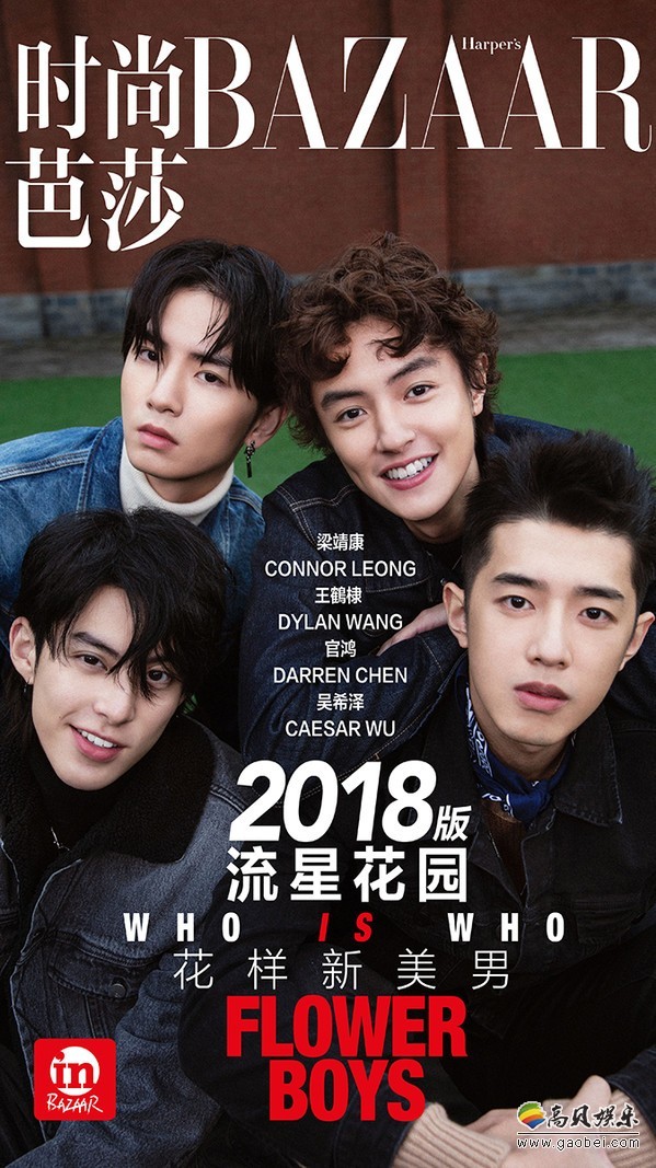 《时尚芭莎》电子刊封面：新《流星花园》F4震撼首发