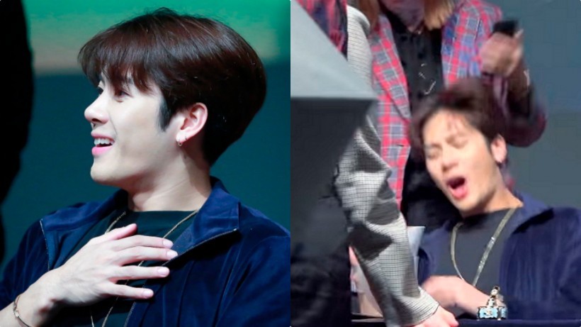 GOT7粉丝签名会  某粉丝玩恶搞签名时Jackson被吓尖声大叫