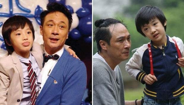 吴镇宇微博晒出儿子费曼帅照：一双大眼睛呆萌看着镜头
