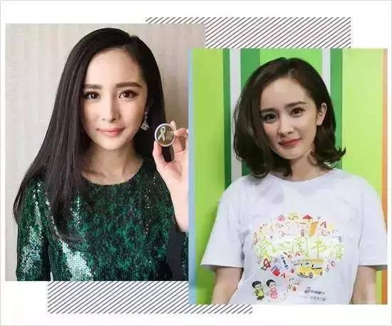 杨幂分享短发美照：淡雅中又带点活泼，皮肤很白皙