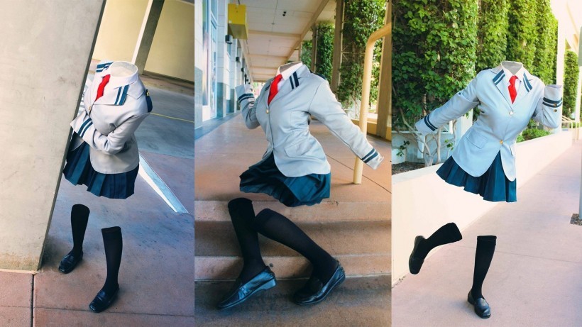 国外Coser还原《我的英雄学院》叶隐透：行走的校服