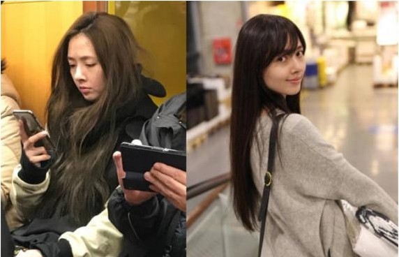 网友东京地铁偶遇郭碧婷：素颜出行，随性自然