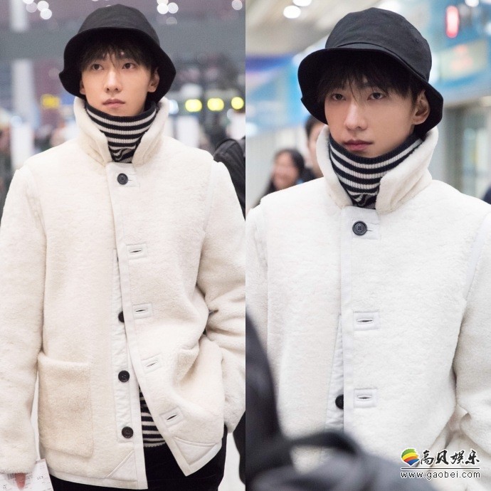 杨洋现身机场：棉服搭配高领衫！保暖有型，头戴渔夫帽超可爱