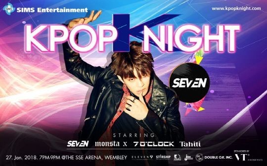 SE7EN将于27日出演在英国伦敦举行的韩流演唱会“KPOP KNIGHT”