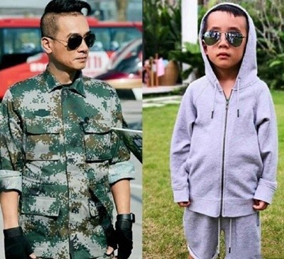 应采儿晒儿子Jasper照片：酷酷的表情，嘻哈中透着些许痞气