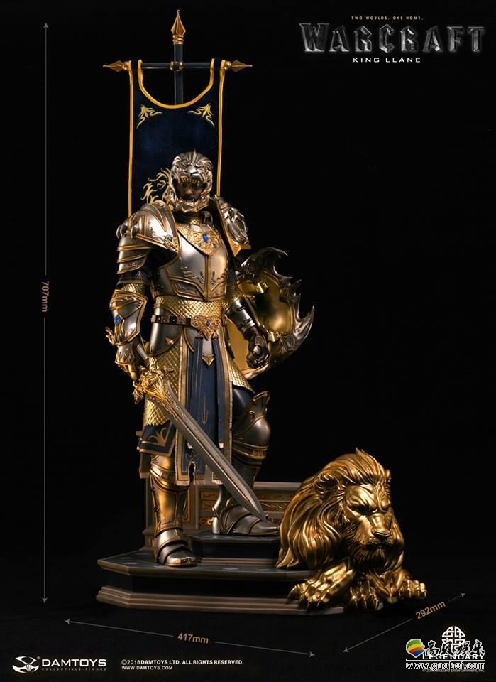 DAM Toys品牌公布《魔兽》电影第八款雕像：莱恩国王(King Llane)