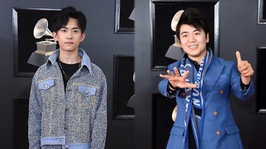 第60届格莱美典礼红毯！郎朗偶遇新生代偶像组合TFBOYS：易烊千玺