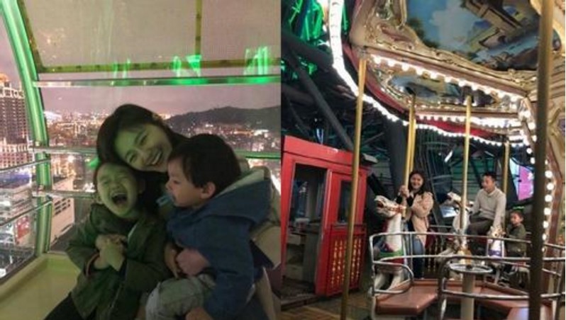 汪小菲晒出一家人生活照：“很久没坐摩天轮了，妈妈姐姐乐开花了”