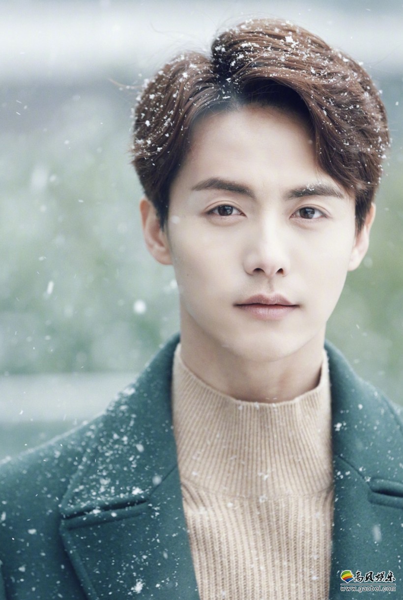 马天宇雪天写真：行走在飘扬雪花中，不时看向镜头，眼神忧郁而动人