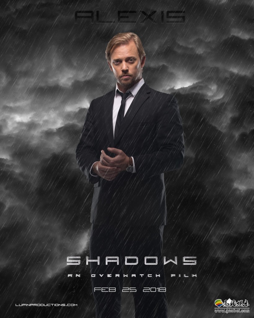 《守望先锋》同人电影海报：黑色主题配合着背景暴风雨！十分酷炫