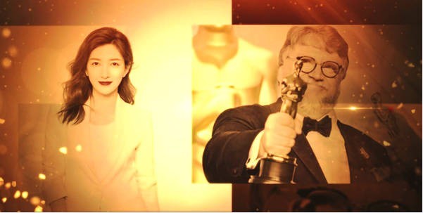 演员江疏影全英文对话导演吉尔莫·德尔·托罗：网友质疑其英语水平