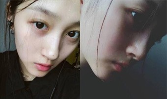 关晓彤发布新ins动态晒出素颜照：汗顺着脸流下来，皮肤状态很不错