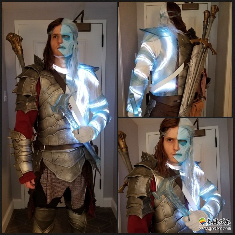 外国玩家分享了Talion COS：特效化妆惊人！一半亡灵一半本体