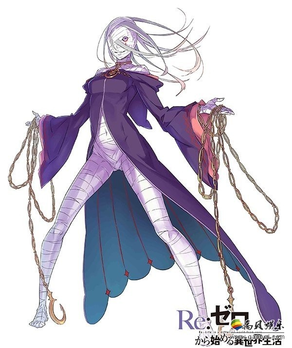 《从零开始的异世界生活》女角色人设图：缠满绷带，披着巫女服