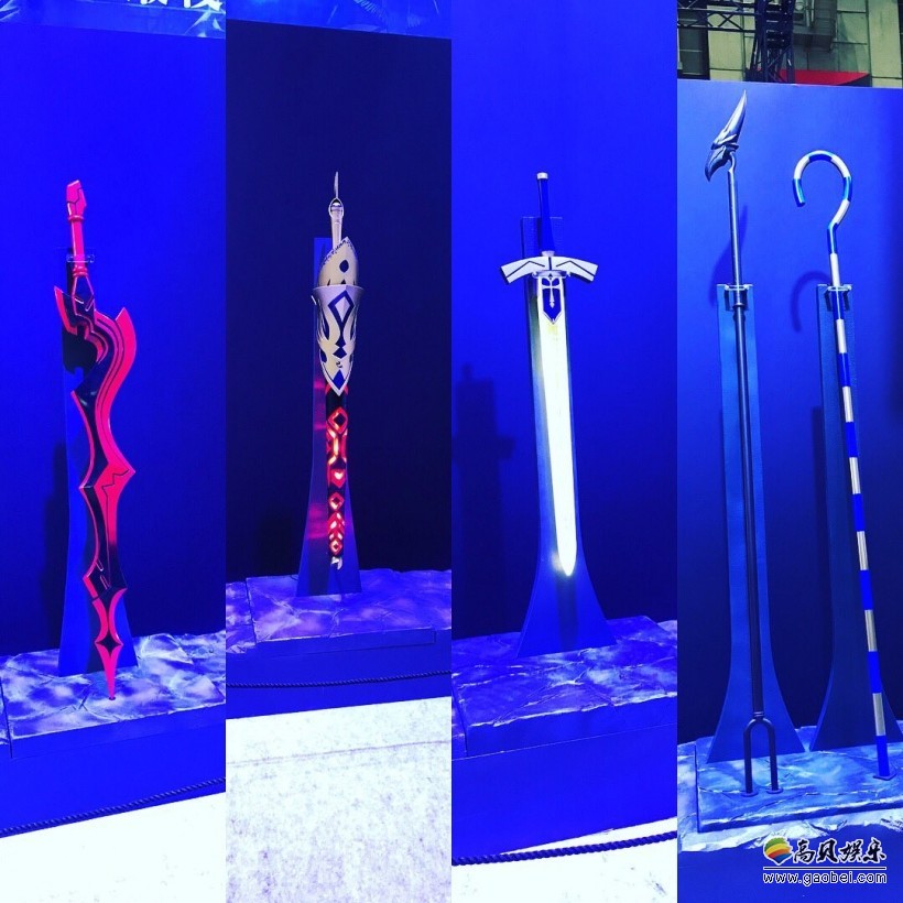 日本动漫周边厂商制作的《刀剑神域》《FGO》两部作品1:1兵器模型