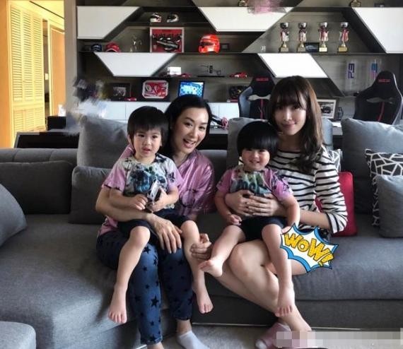 林志颖妻子陈若仪晒出照片：钟丽缇与林志颖家的两个宝贝亲密互动