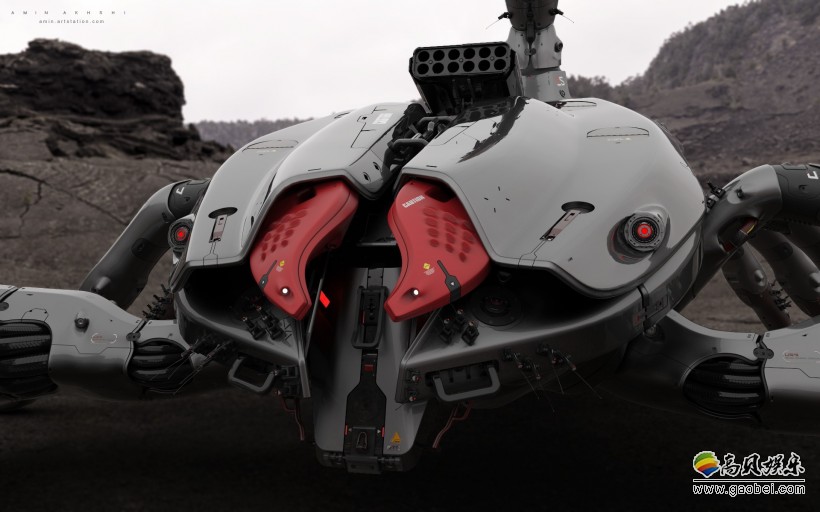 国外画师发布了自己设计的未来战争机器未来机甲风简直酷到飞起