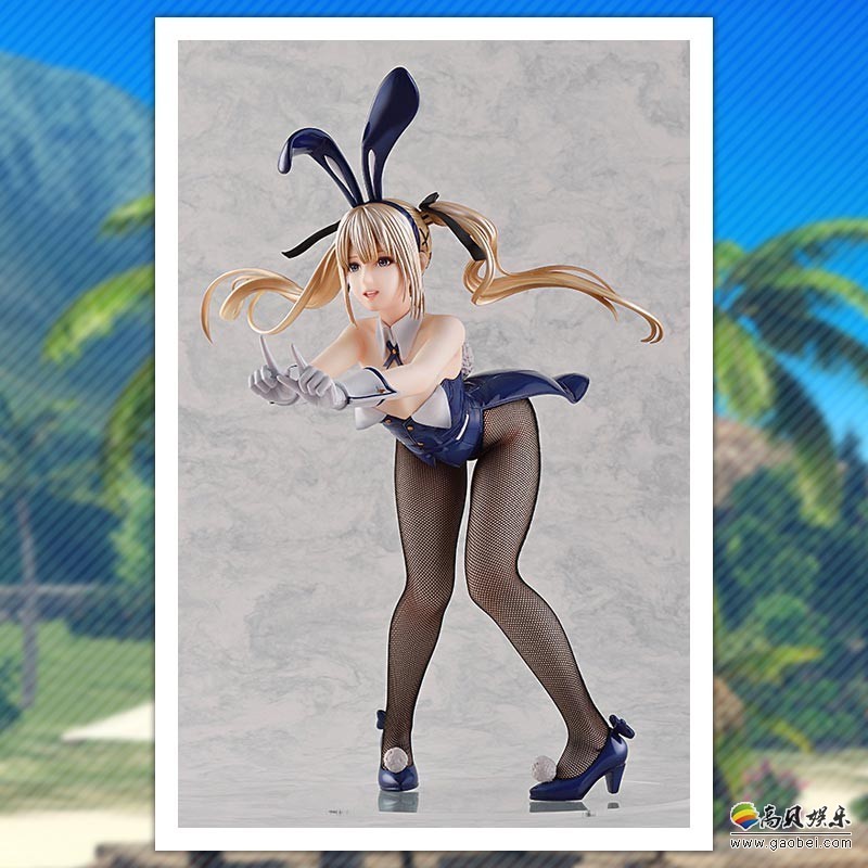 《死或生：沙滩排球3》玛丽罗斯1/4手办：兔女郎装扮摆着胜利POSE