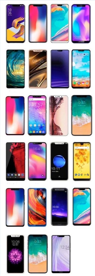 Android阵营疯狂模仿苹果iPhone X“刘海屏”设计：跟风的程度令人震惊