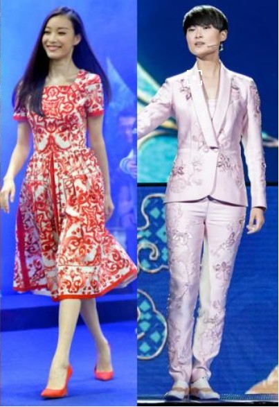 众星亮相法国某品牌早春大秀：倪妮夸张灯笼裤，李宇春斗篷大衣气场全开