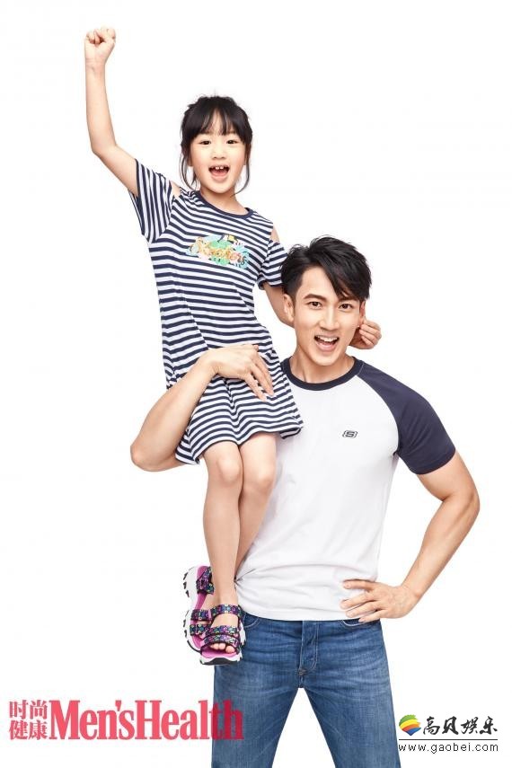 吴尊携女儿neinei登《时尚健康Men'sHealth》六月刊封面：两人亲子装扮