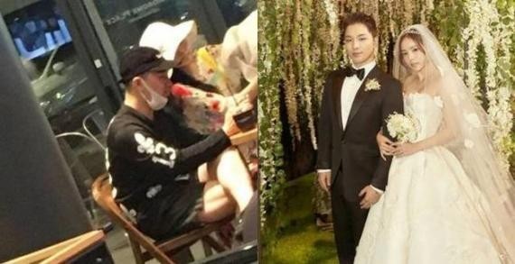 韩国组合Bigbang成员太阳获休假机会：与妻子闵孝琳咖啡店约会被偶遇