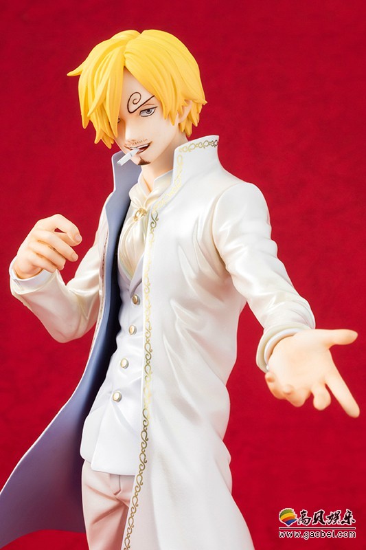 《海贼王》山治手办:白色礼服呈现出伸手邀请姿势,更加具有绅士风度