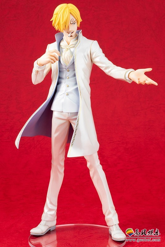 《海贼王》山治手办：白色礼服呈现出伸手邀请姿势，更加具有绅士风度