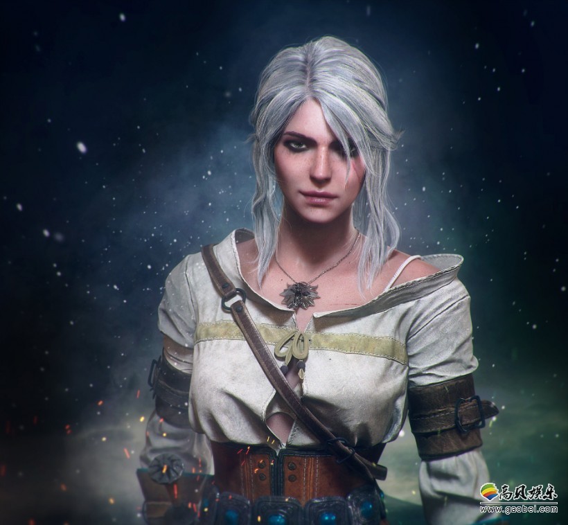 画师最新赛博朋克2077主题同人作品画中主角是巫师中的希里