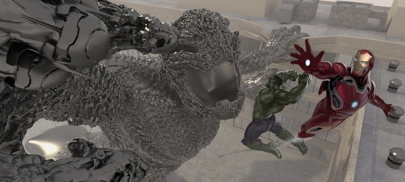 概念设计师Phil Saunders曝光之前未公开过《复联2》终极大战概念图