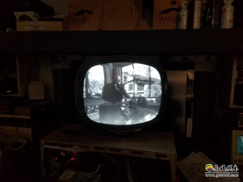TVS PRO油管晒古董电视机玩辐射4画面：看起来很有废土世界气息