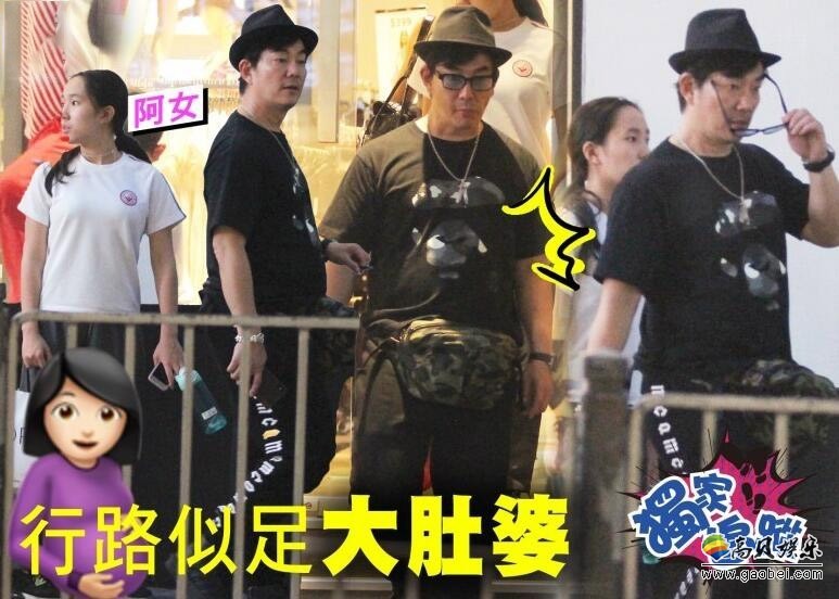 港媒报道：任贤齐与太太Tina以及子女现身中环shopping，身形再度膨胀