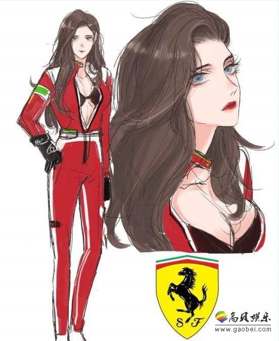 中国画师分享绘画的女性版名车品牌拟人图：欣赏各位名车美女不同风采