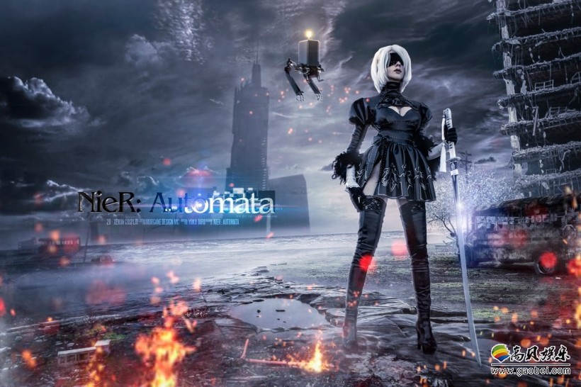 俄罗斯COSER《尼尔：机械纪元》2B COS最新美照：只穿了2B紧身衣