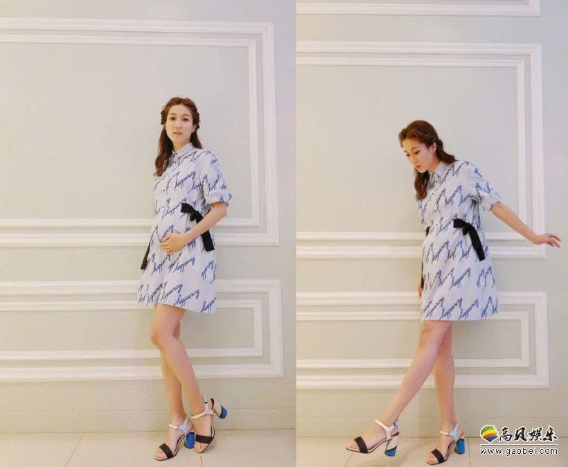 钟嘉欣怀着7个月大孕肚正在温哥华养胎：网友拍到了她挺着孕肚的照片