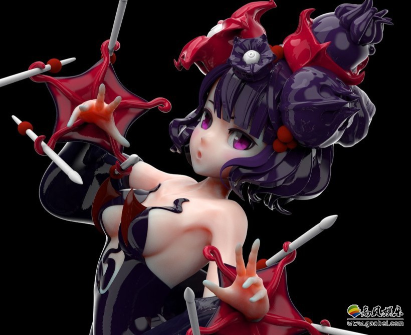 《FGO》人气英灵葛饰北斋手办：黑裙翻飞，美腿曼妙！售价10000日元
