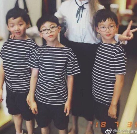 网友捕获“三胞胎” 遗传爸爸高挑身材的基因令人赞叹