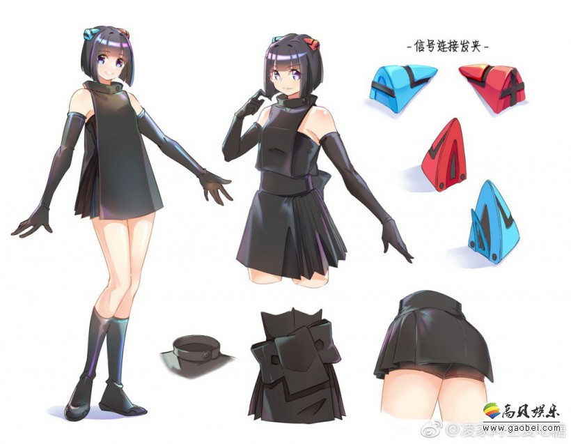 国内玩家设计拟人化switch设定图思薇琪妹妹装扮融入和风元素