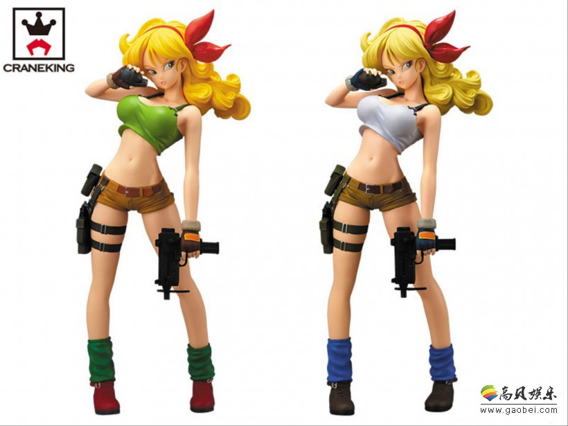 《龙珠》兰琪手办：金发暴力妹子形象，小背心热裤，还有冲锋枪